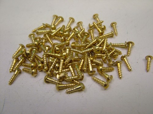 Small solid brass screws pack - small, screws,