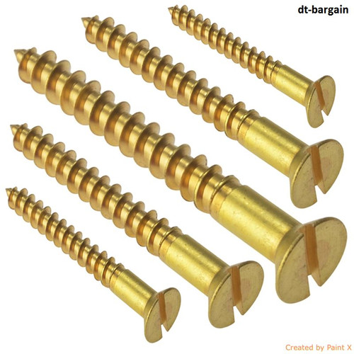 Solid brass slotted flat - solid,