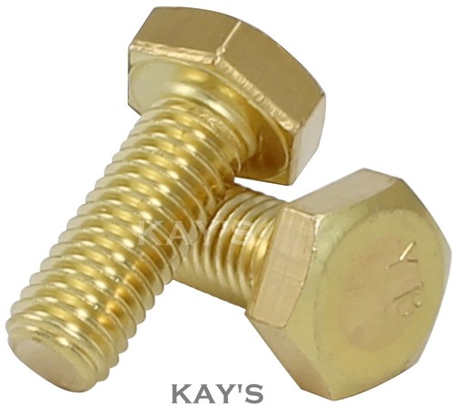 Solid brass hexagon set screws - hexagon,
