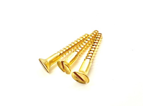 Solid brass wood screws - solid,