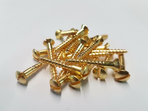 Solid brass countersunk screw - solid,