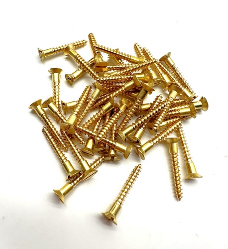 Solid brass wood screws - solid,