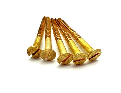 Solid brass wood screws - solid,