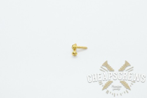 Solid brass screw slotted - brass,