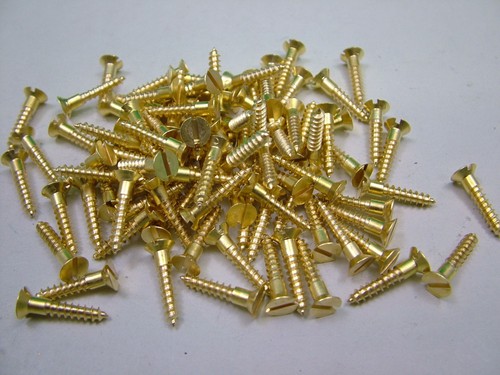 Solid brass screws pack - brass, of