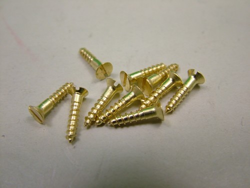 Small solid brass - , screws,pack