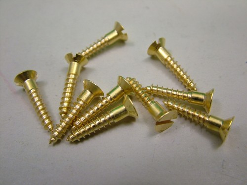 Solid brass screws - pack, of