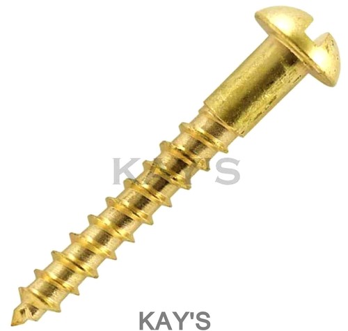 Solid brass slotted - slotted, round