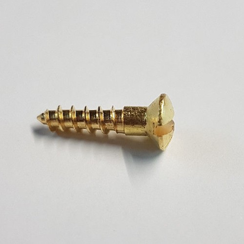 Solid brass countersunk screw - solid,