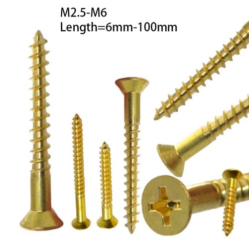 Solid brass screw cross - solid,