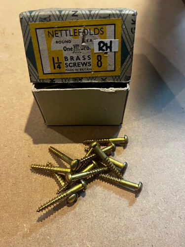 Nettlefolds brass screws - screws, –