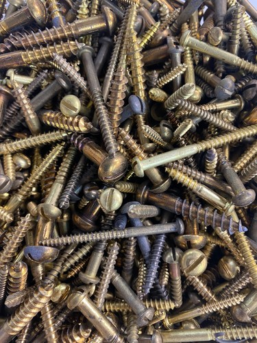Round head brass screws - round,