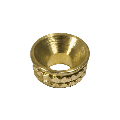 Solid brass knurled insert - solid,