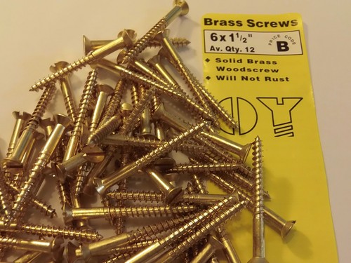 Brass wood screws 6 - , (no