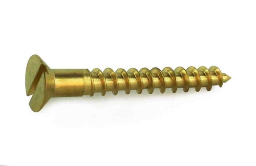 Solid brass countersunk screw - brass,