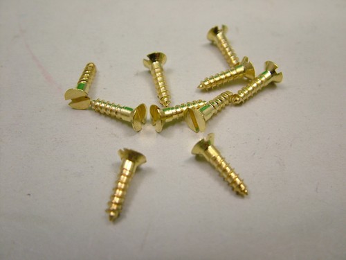 Small solid brass screws,pack