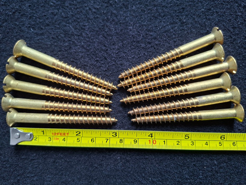 Nettlefolds brass screws - brass, 20