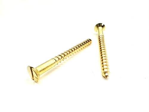 Solid brass wood screws - brass,
