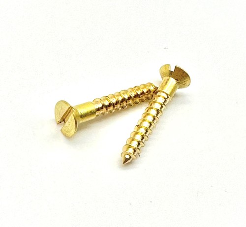 Solid brass wood screws - brass,