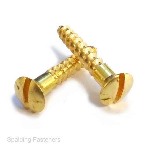 Solid brass wood screws raised - screws,