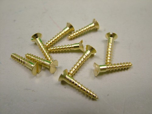 Small solid brass - , screws,pack