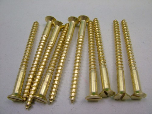 Solid brass screws pack 10 - solid, screws,