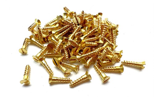 Solid brass wood screws - solid,
