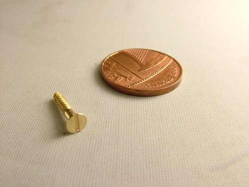 Small solid brass - screws,, pack