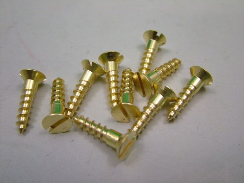 Solid brass screws pack 20 - pack, of