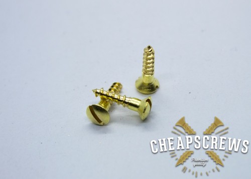 Solid brass screw slotted - screw,