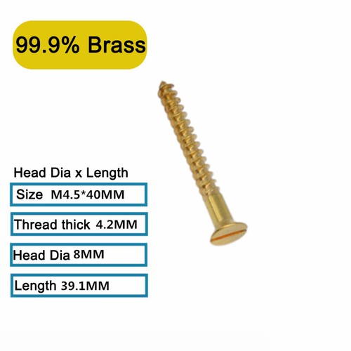 100x solid brass slotted - solid,