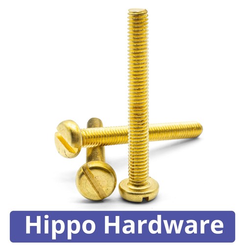 Solid brass slotted - solid, head
